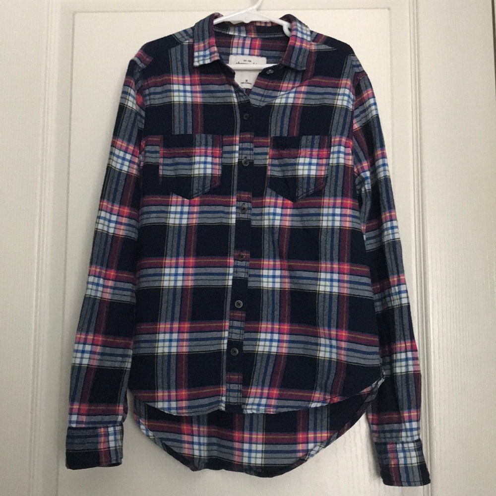Girls size medium Abercrombie kids flannel shirt